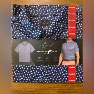 Performance Polo Shirt Men Size X-Large Navy and Pink